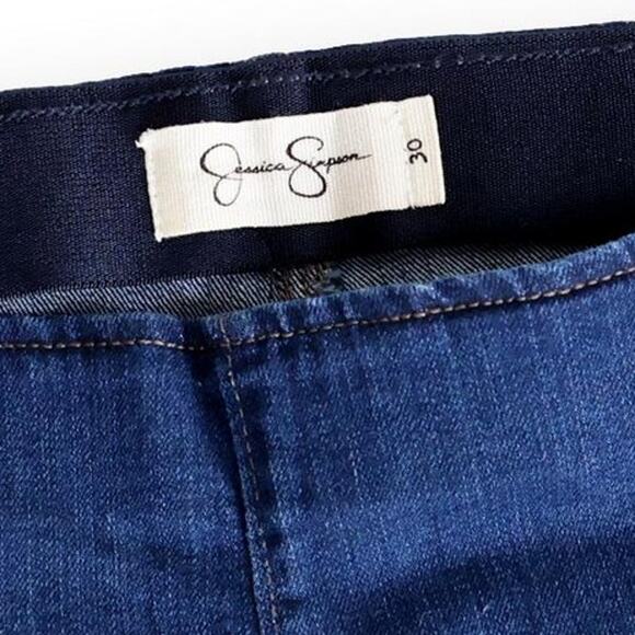 Jessica Simpson Dark Wash Elastic Waist Bootleg Jeans 30 - Picture 2 of 9